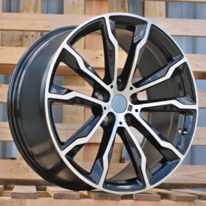R20x8  5X112  ET  27  66.6  H3263F  Black Polished (MB)  For BMW  (Z6)  ((X3) HYBRID FORGED (Rear+Front))