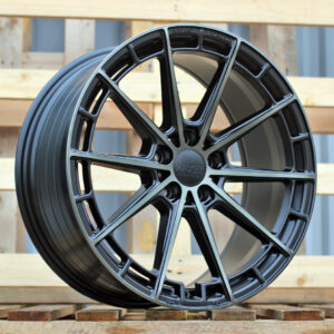R19x8.5  5X112  ET  40  66.5  HX019F  (F9793)  Black Half Matt Double Tinted Face (BLHMDTF)  For HAXER  (P2)  (HYBRID FORGED New Design)