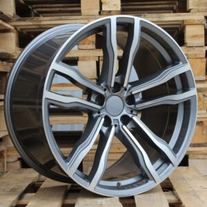 R19x8.5 5X120 ET 30 72.6 BY588 (DLJ588) Grey Polished+Powder Coating (MGPC) For BMW (K4) ()