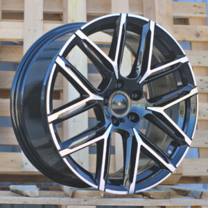 R18x8 5X112 ET 42 66.5 HF736 (F8734) Black Polished (MB) For AUD (Z5) (HYBRID FORGED)