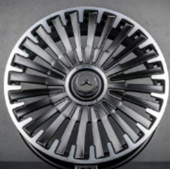 R20x8.5 5X112 ET 32 66.6 Y0425 (YF0425) Black Polished Half Matt (MBHM) For MER (Z5) ((EQS V297) HYBRID FORGED)