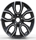 R17x7.5  5X112  ET  45  57.1  H593  Black Partial Polished (BP)  For SKODA  (K3)