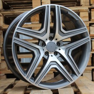 R22x10  5X130  ET  48  84.1  BK206  (BY157)  Grey Polished+Powder Coating (MGPC)  For MER  (K7)