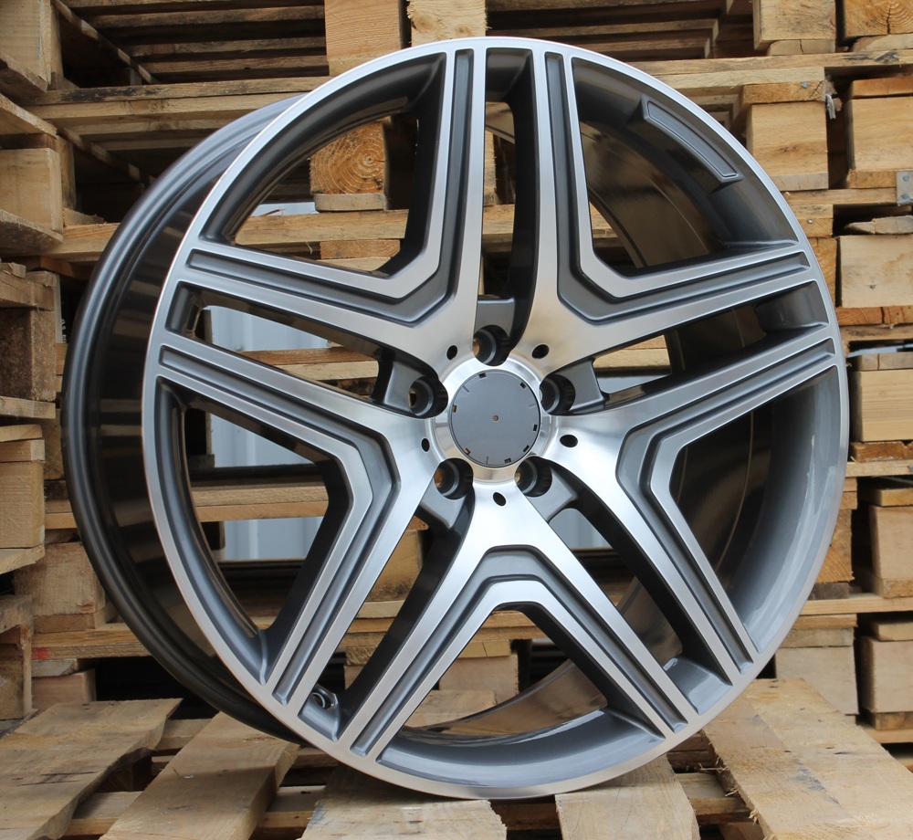 R22x10 5X130 ET 48 84.1 BK206 (BY157) Grey Polished+Powder Coating (MGPC) For MER (K7)