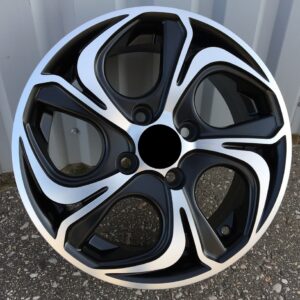 R14x5.5  4X108  ET  35  63.3  BY980  Black Polished Half Matt (MBHM)  For FORD  (P)