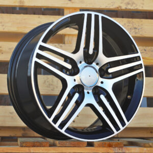 R16x7.5  5X112  ET  35  66.6  DW202  (BK146)  Black Polished (MB)  For MER  (R)  ((AKC 65 Eur))