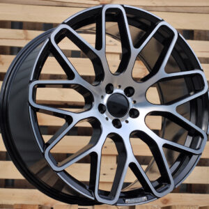 R20x8.5  5X112  ET  35  66.5  AT967  (IN0186)  Black Polished (MB)  For MER  (P1)  (BRABUS Style Rear+Front)