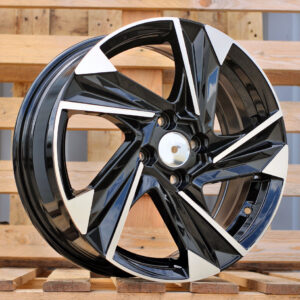 R16x6.5  4X100  ET  45  54.1  Y1220  Black Polished (MB)  For HYUND  (P)