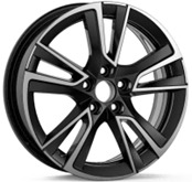 R17x7  5X100  ET  46  57.1  IN3627F  Black Polished Half Matt (MBHM)  For SKODA