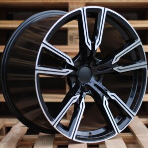 R21x11  5X112  ET  37  66.6  H5033  (A5552)  Black Polished+Powder Coating (MBPC)  For BMW  (P)  (Rear+Front)