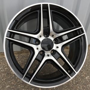 R17x7.5 5X112 ET 45 66.6 SSA02 Black Polished (MB) For MER (Z1)