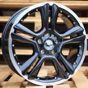 R18x8.5  5X112  ET  51  66.5  L1292  Black+Polished Lip (BLPL)  For RACIN  (P1)  (For car MINI)
