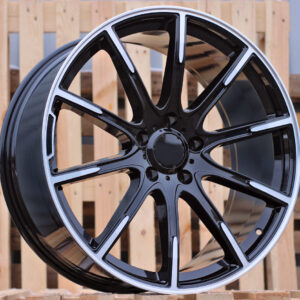 R19x8.5  5X112  ET  36  66.6  FE236  (IN01016F)  Black Polished (MB)  For MER  (M)  (HYBRID FORGED BRABUS Style)