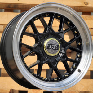 R17x8  10X112/120  ET  30  74.1  L1880  (HX025)  Black+Polished Lip (BLPL)  For HAXER  (P1)