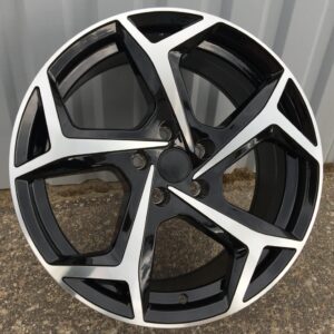 R17x7.5  5X100  ET  45  57.1  XE182  Black Polished (MB)  For VW  (R)