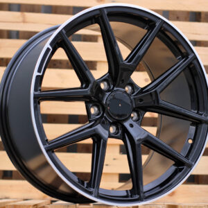 R20x10  5X130  ET  50  84.1  A8221  Black+Polished Lip (BLPL)  For MER  (P)