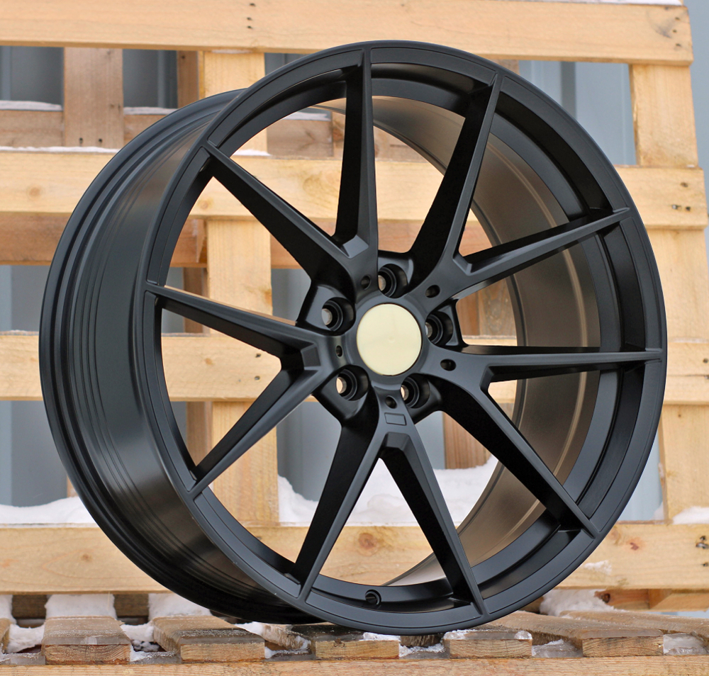 R20x9.5 5X112 ET 38 66.6 B1416 (FBX124) Satin Black (SB) For BMW (P2) (HYBRID FORGED Rear+Front)