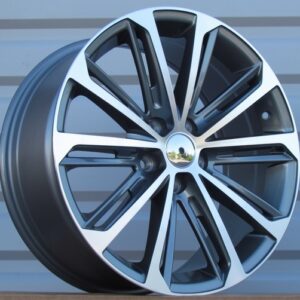 R18x8  5X112  ET  45  57.1  LU980  Grey Polished+Powder Coating (MGPC)  For VW  (P1)
