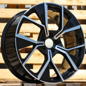 R20x8.5  5X112  ET  38  57.1  Y1196  (FA010)  Black Polished (MB)  For VW  (Z6)  (New Tiguan)