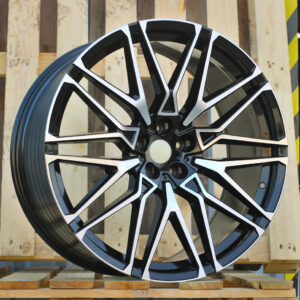 R22x9.5  5X112  ET  35  66.56  B5771  (FBX268)  Black Polished (MB)  For BMW  (M)  (HYBRID FORGED Rear+Front)