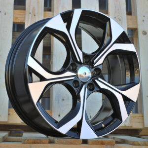 R18x7.5  5X112  ET  40  57.1  Y1303  Black Polished (MB)  For SKODA  (M)  (HYBRID FORGED)