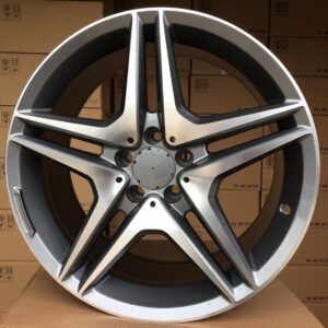 R19x8.5  5X112  ET  45  66.6  BY496  Grey Polished (MG)  For MER  (K4)  (Rear+Front)