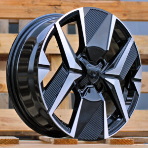 R16x6.5 4X108 ET 32 65.1 Y1256 Black Polished (MB) For PEUG (R+D5) (NEW Model)