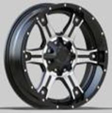 R20x9  5X127  ET  M12  78.1  LU407  Black+Polished Lip (BLPL)  For 4X4