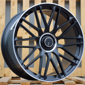 R22x11  5X112  ET  47  66.56  XFRGW5570  (FB1028J)  Black Matt+Polished Lip (BMPL)  For MER  (K7)  (FORGED (Rear+Front))