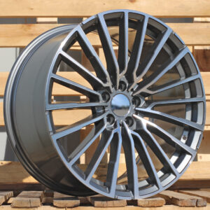 R20x8.5  5X112  ET  25  66.6  B5569  Grey Polished (MG)  For BMW  (P)  (Rear+Front)