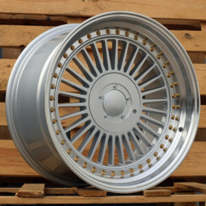 R19x9  10X112/120  ET  20  74.1  L2413  Silver+Polished Lip (SP)  For BMW  (K3+P1)  (ALPINA style Rear+Front)