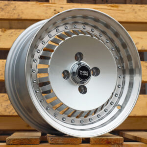 R14x6.5  4X100  ET  20  67.1  L475  Silver+Polished Lip (SP)  For RACIN  (R)  (RONAL Style)