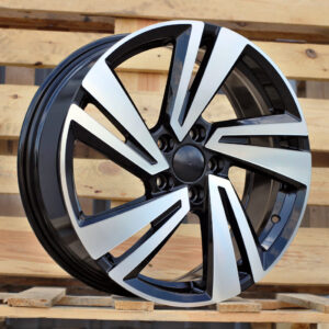 R18x7  5X100  ET  39  57.1  3S1282  Black Polished (MB)  For VW  (P)  (T-Cross HYBRID FORGED)