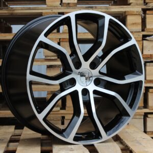 R21x9.5  5X130  ET  46  71.6  B5362  Black Polished (MB)  For PORCH  (K4)  (Rear+Front)