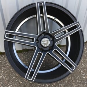 R20x9.5 5X120 ET 35 74.1 H5249 (G526) Black Half Matt+Polished Lip (BLHMPL) For RACIN (K7) (Milling (Rear+Front))