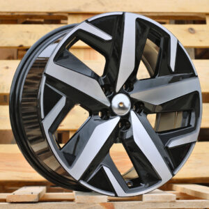 R18x8 5X112 ET 45 57.1 FBX236 Black Polished (MB) For VW (Z5) (HYBRID FORGED)