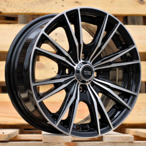 R14x6  4X100  ET  38  60.1  B5199  Black Polished (MB)  For RACIN  (Z4+L1)  ((AKC 55 Eur))