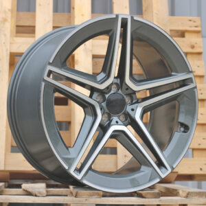 R22x9.5 5X112 ET 45 66.5 FBX142 (H3067F) Grey Polished (MG) For MER (Z3) (HYBRID FORGED Rear+Front)