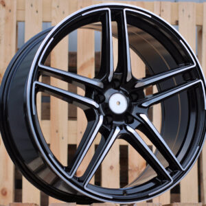 R21x9.5  5X112  ET  31  66.5  B1152  Black Polished (MB)  For AUD  (P2)  (Style ABT (AKC 140 Eur))