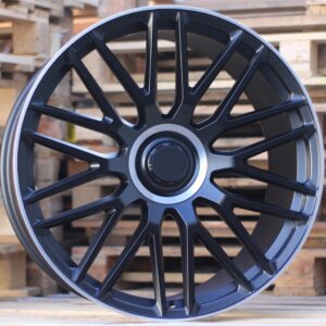 R22x10  5X112  ET  45  66.5  FMB36  Black Matt+Polished Lip (BMPL)  For MER  (K3)  (REAR+FRONT FORGED)