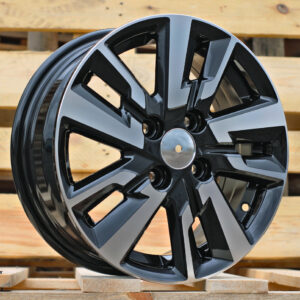 R14x5.5 4X100 ET 45 60.1 B1809 Black Polished (MB) For RACIN (Z3)