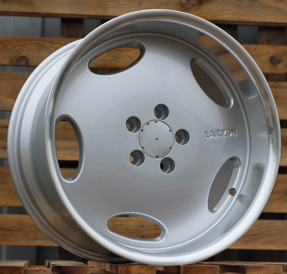 R18x8.5 5X112 ET 35 66.6 B1563 Silver+Polished Lip (SP) For MER (P2+Z3) (MONOBLOCK Style Rear+Front)
