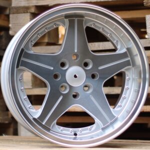 R15x8.5  8X100/114  ET  25  73.1  H5044  Silver+Polished Lip (SP)  For RACIN  (P1)  ((AKC 45 Eur))
