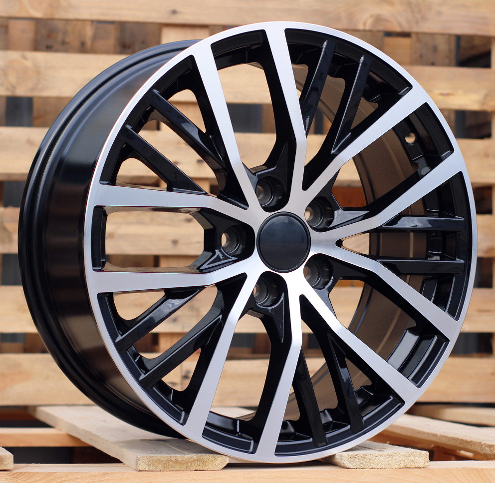 R17x7.5 5X100 ET 45 57.1 BK952 Black Polished (MB) For VW (P) ((AKC 75 Eur))