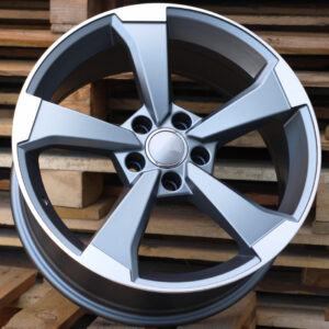 R18x8 5X112 ET 45 66.5 XE351 (BY1491) Grey Polished Half Matt (MGHM) For AUD (Z3)