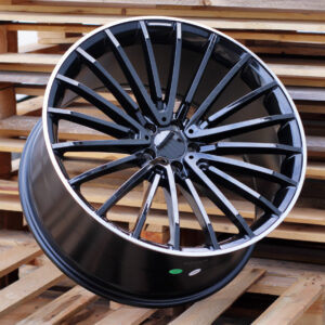 R19x8.5  5X112  ET  40  66.6  MR532  (FBX122)  Black+Polished Lip (BLPL)  For MER  (Z6)  (HYBRID FORGED Front+Rear)