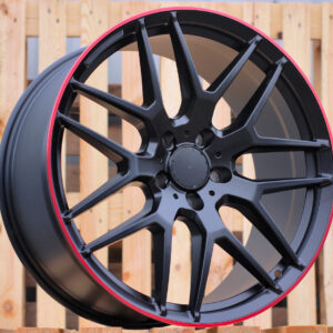 R22x10  5X130  ET  36  84.1  FE115  (HE762)  Black+Red Line (BR)  For MER  (P1)