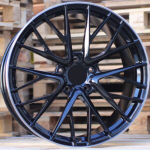 R21x9.5  5X130  ET  62  71.5  BFPS7  Black+Polished Lip (BLPL)  For PORCH  (K3)  ((Rear+Front) FORGED)