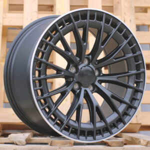 R19x9.5  5X112  ET  43  66.6  3S1384  (H3399F)  Black Matt+Polished Lip (BMPL)  For MER  (Z3+A)  (HYBRID FORGED Rear+Front)