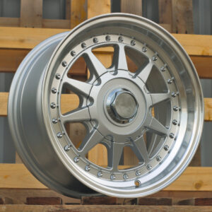 R15x7  4X100  ET  25  57.1  LU920  Silver+Polished Lip (SP)  For RACIN  (P1)